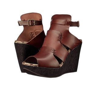 Free People Vachetta Rose Wedge
